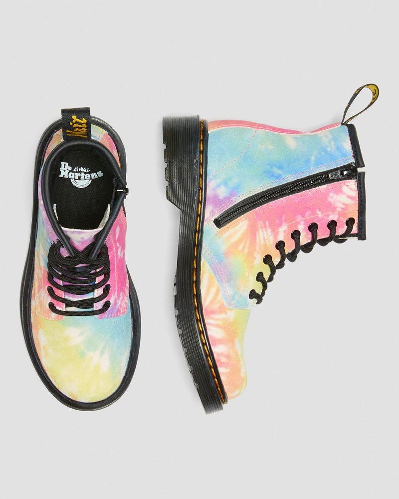 Junior 1460 Tie Dye Fűzős Csizma Gyerek Színes | HU 134OKI